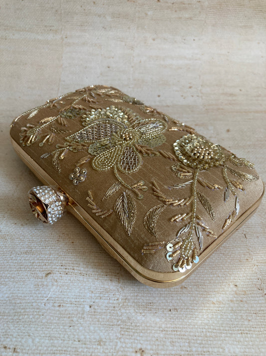 Bridget Rectangular Clutch (ST1058) (Gold)