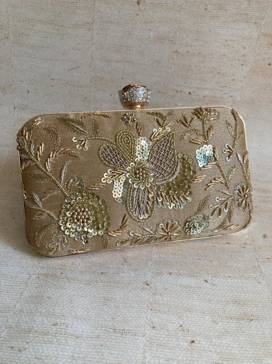 Bridget Rectangular Clutch (ST1058) (Gold)