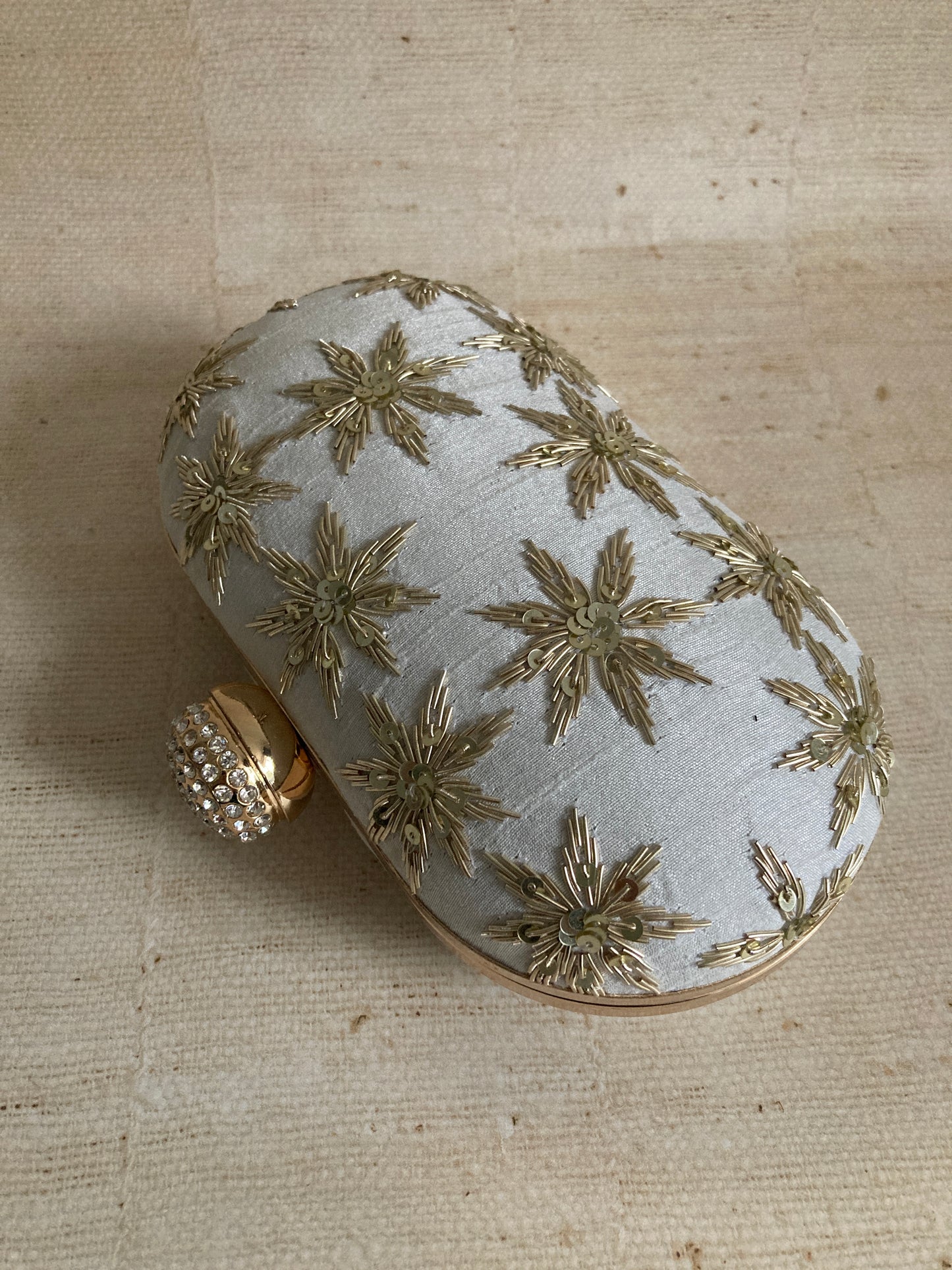 Alina Oval Clutch (ST151) (Off White)