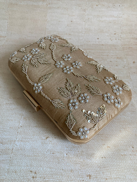 SALE Lana (Rectangular Clutch) (Gold) (ST355)