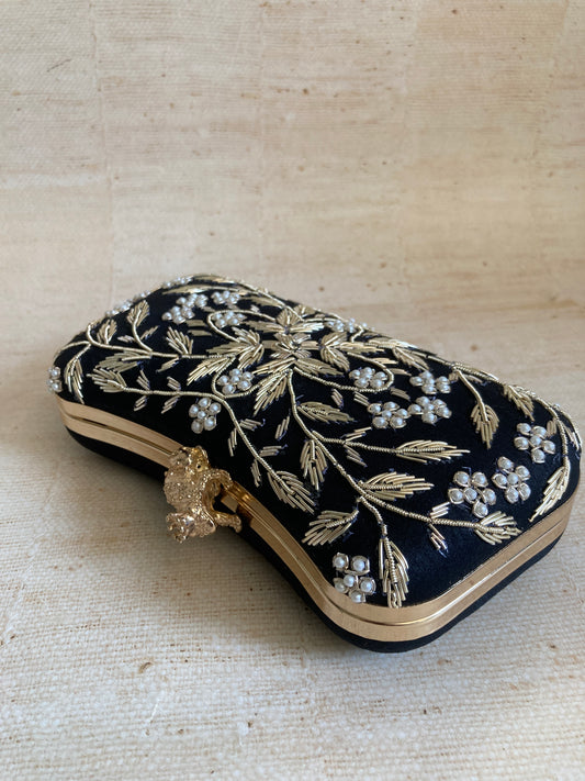 Milani (Rectangular Clutch) (Black) (ST263)