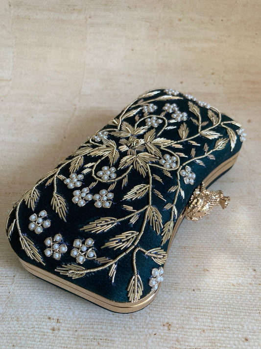 Milani (Rectangular Clutch) (Emerald Green) (ST263)