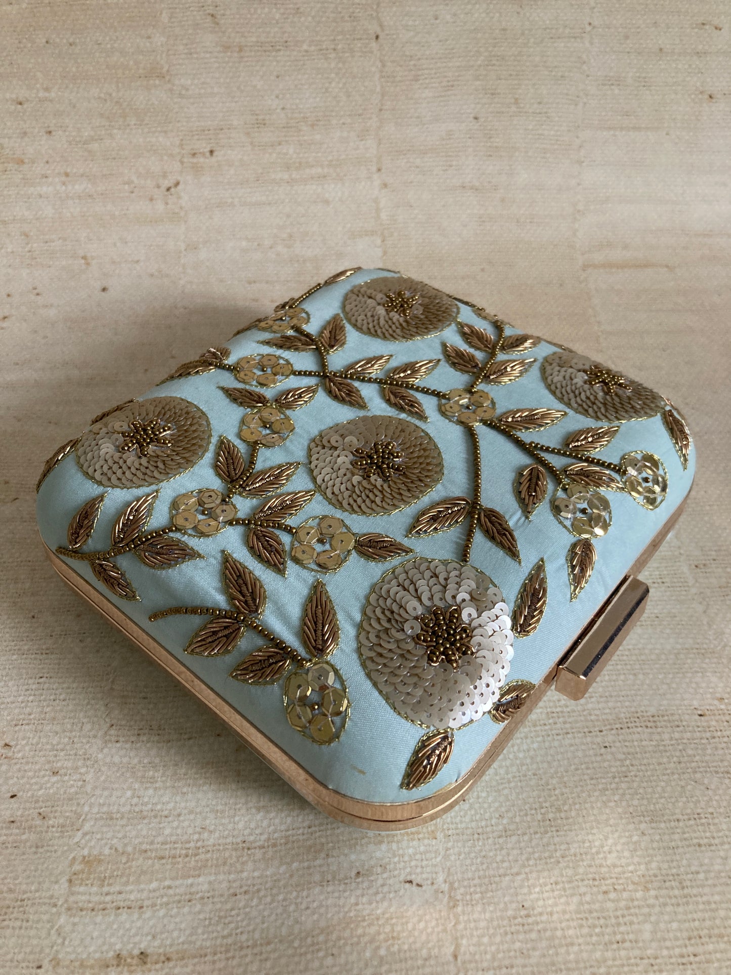 Sale Amanat Square Clutch (ST842) (Light Blue)