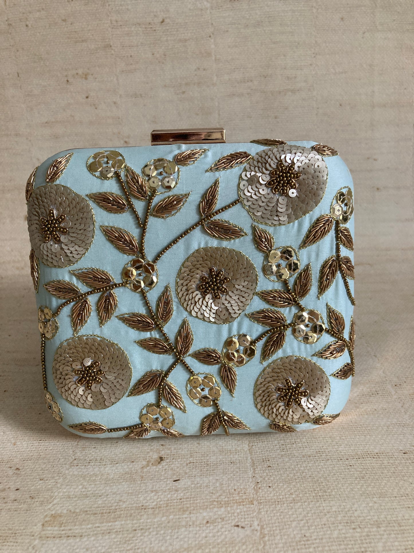 Sale Amanat Square Clutch (ST842) (Light Blue)