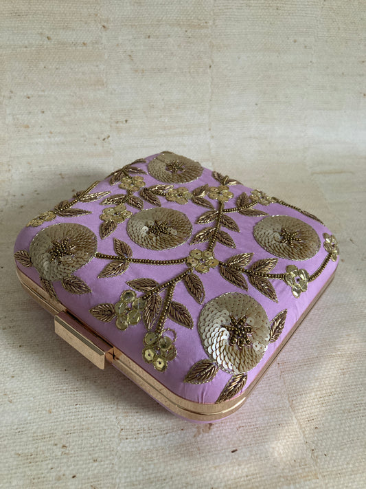 Sale Amanat Square Clutch (ST842) (Purple)