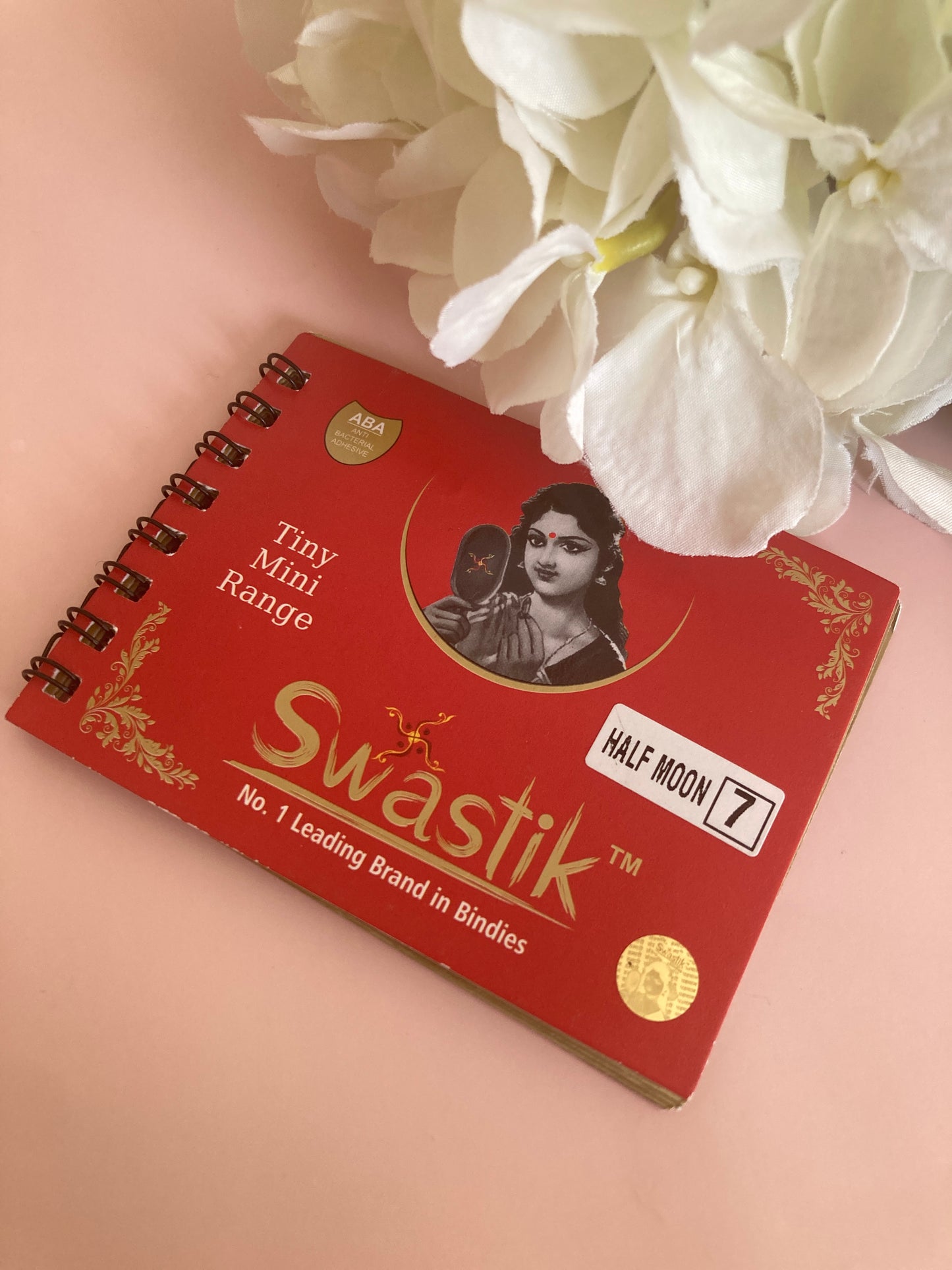 Half Moon Stone Assorted Colours 120 Bindi Booklet (ST852) (7 Inch Bindis)