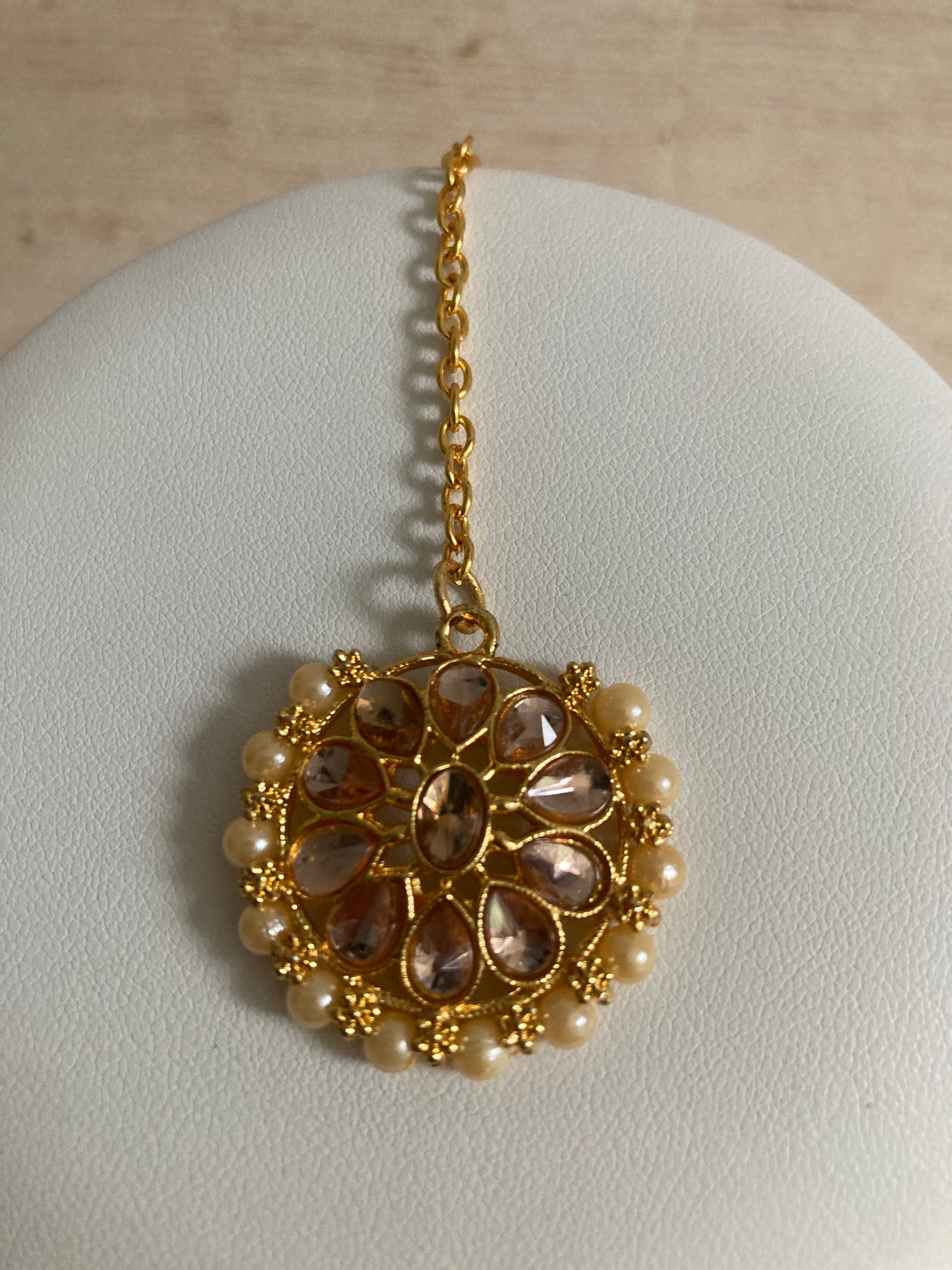 Noora Gold Plated Pearl Choker Set (ST856)