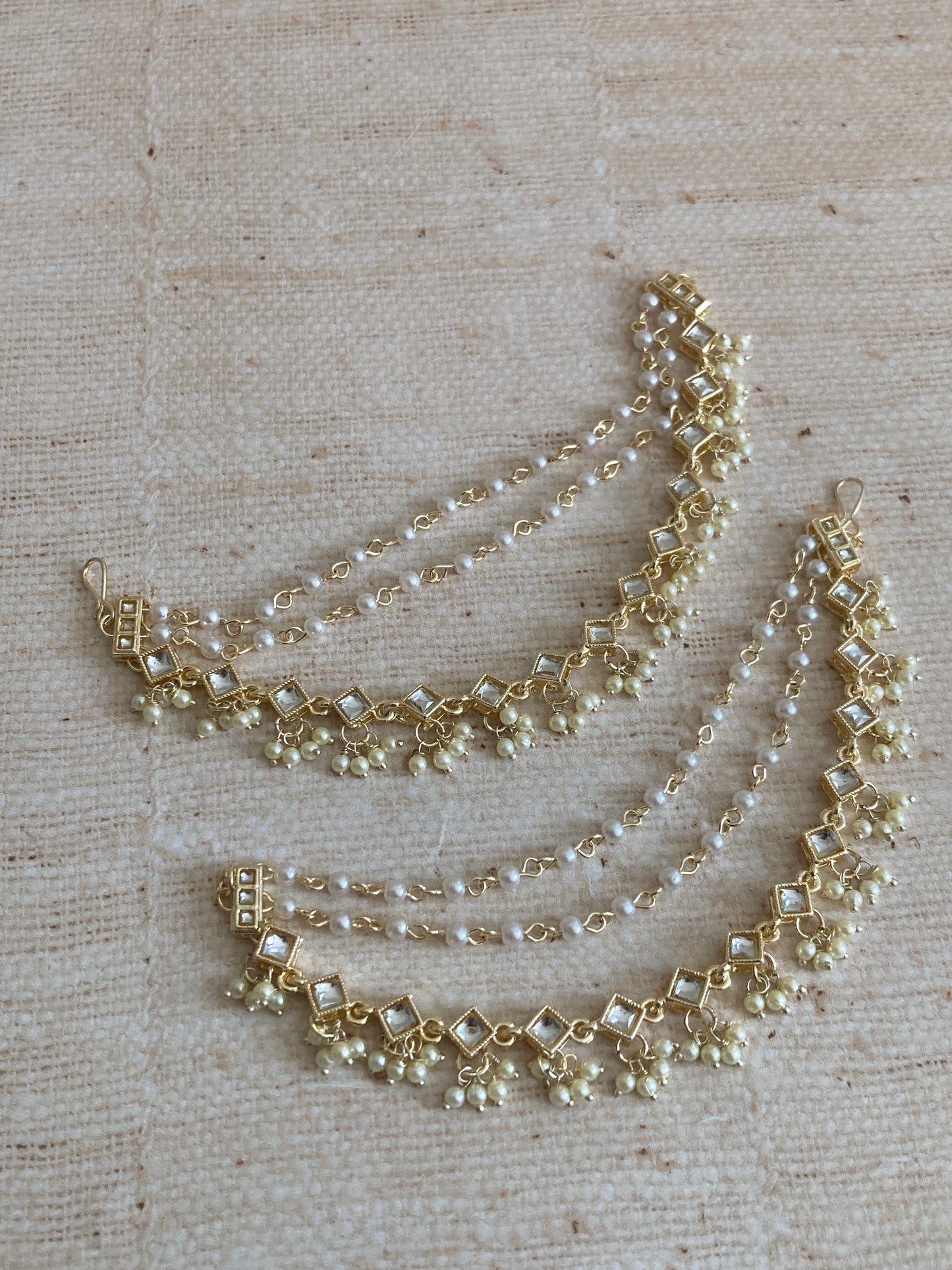 Gold Plated Pearl Ear Chains/Kaan Chain (ST1085)