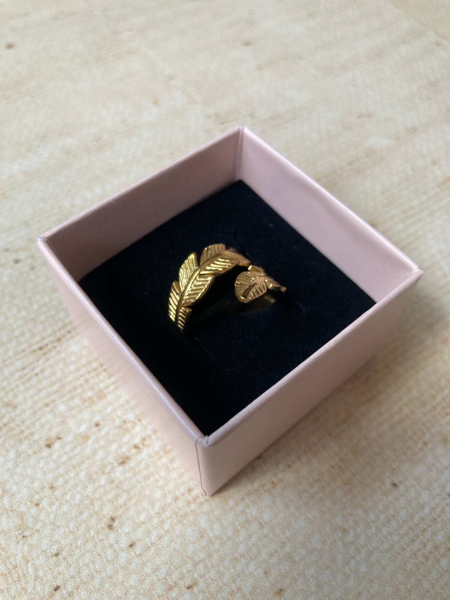 Adjustable Gold Vine Leaf Ring (Gold) (ST1062)
