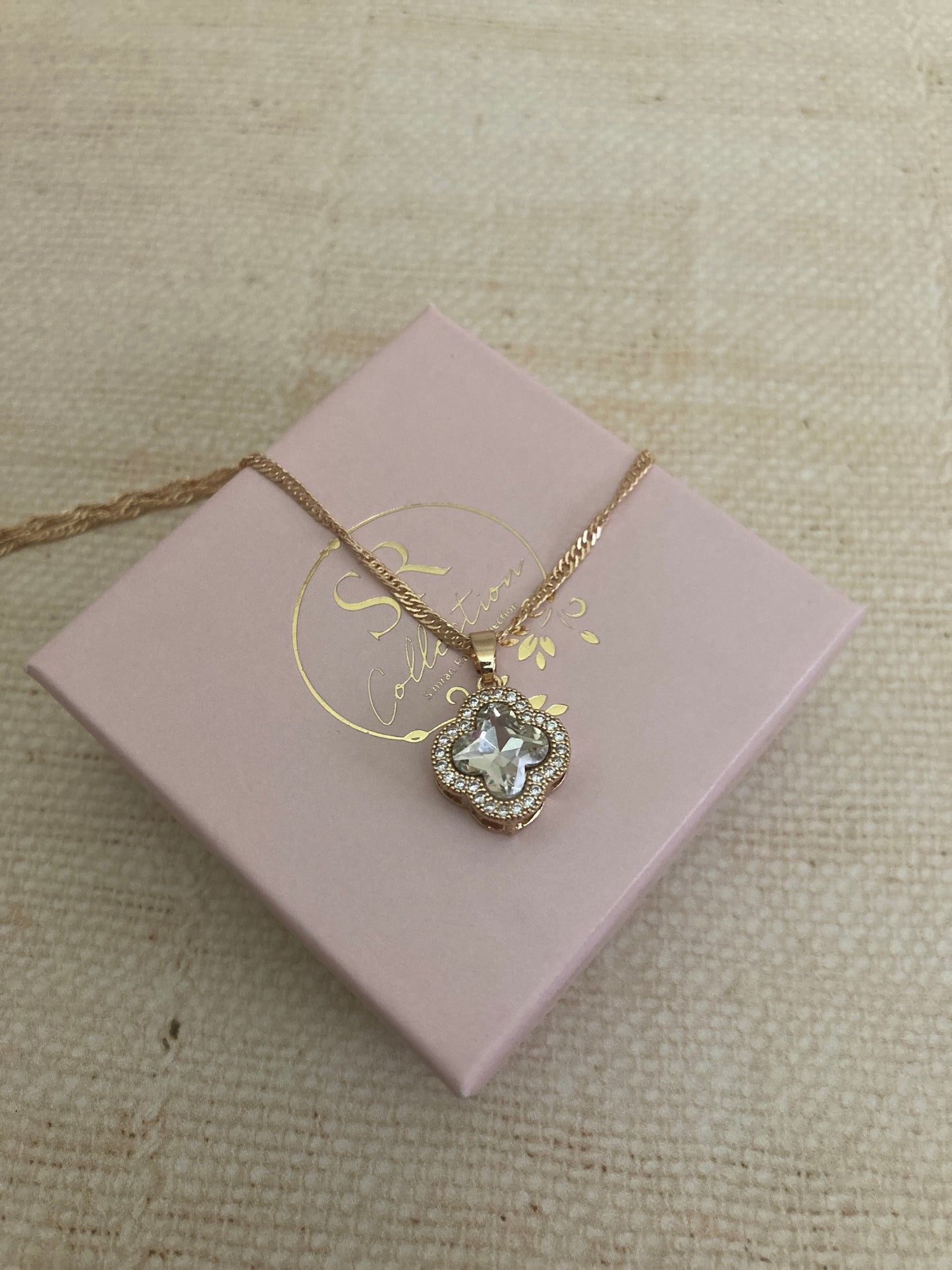 Adina Clover Pendant Necklace (ST373)(Silver)