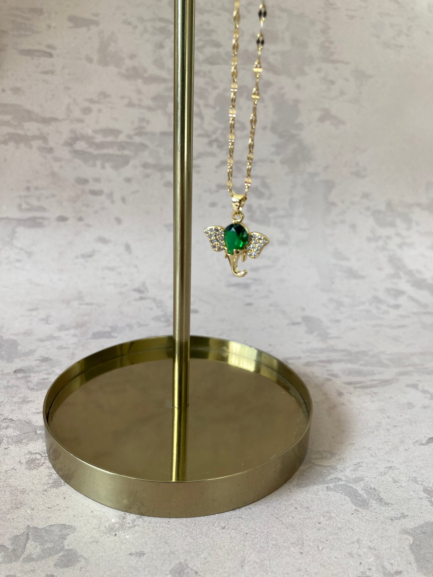 18K Gold Plated Elephant Pendant Necklace