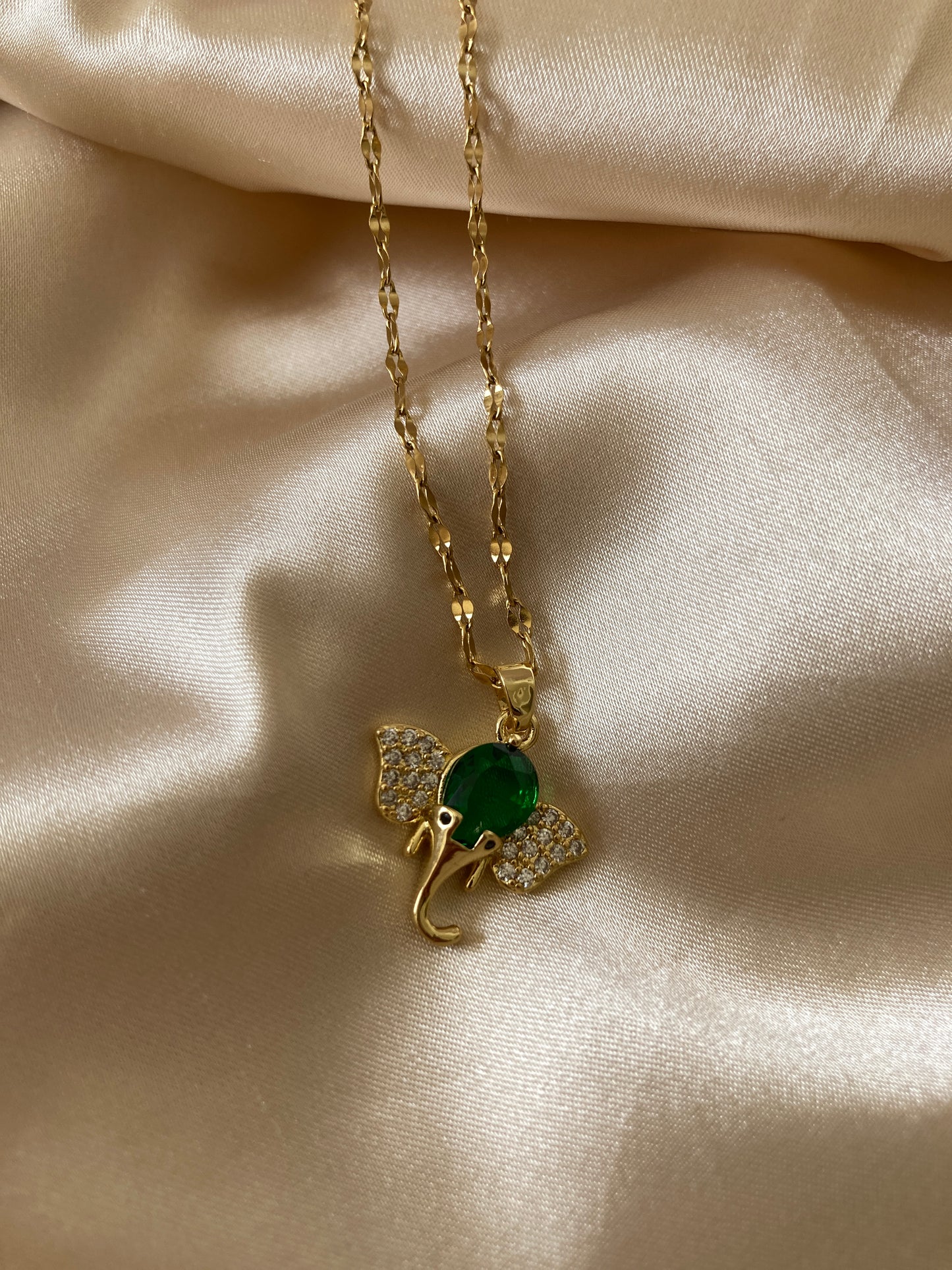 18K Gold Plated Elephant Pendant Necklace