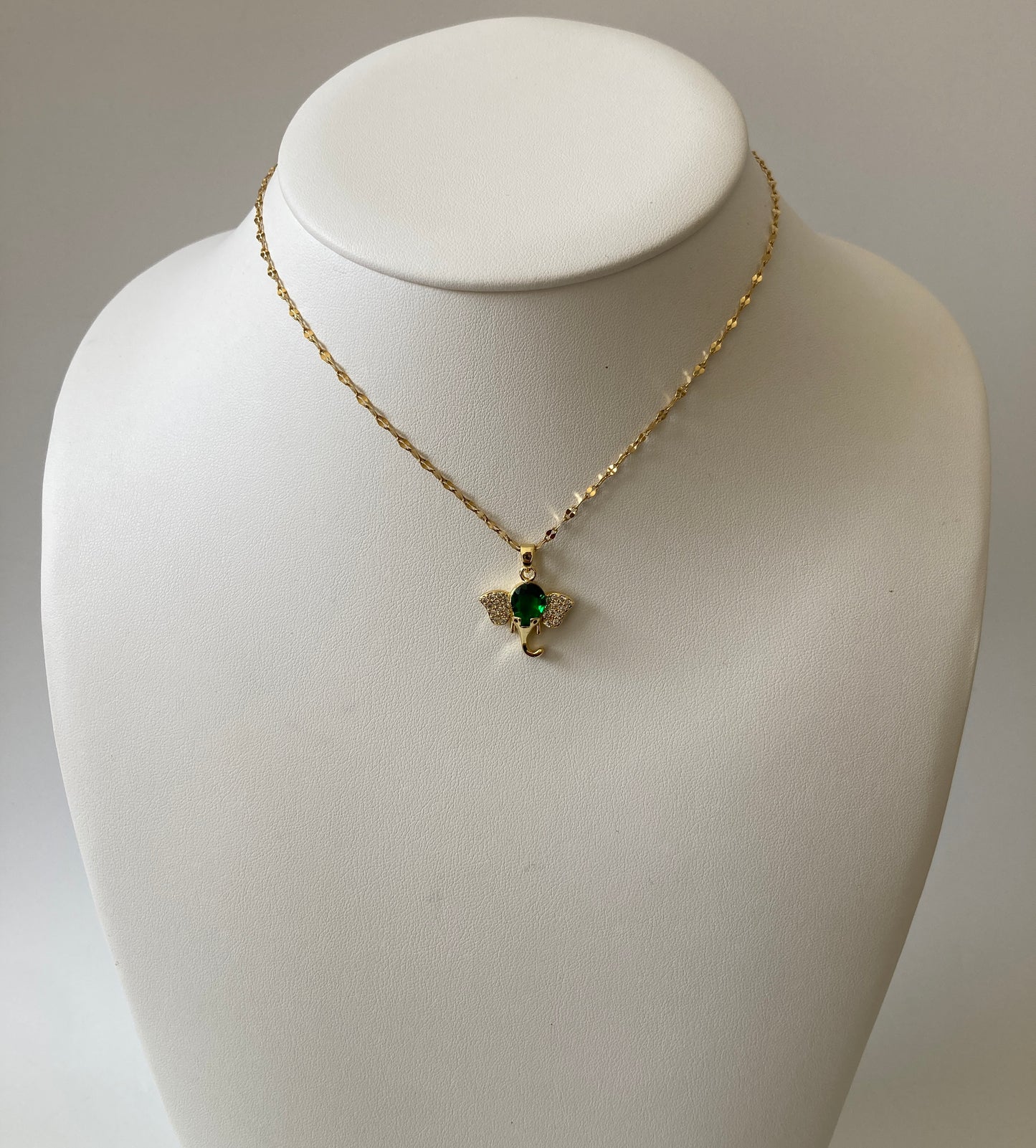 18K Gold Plated Elephant Pendant Necklace