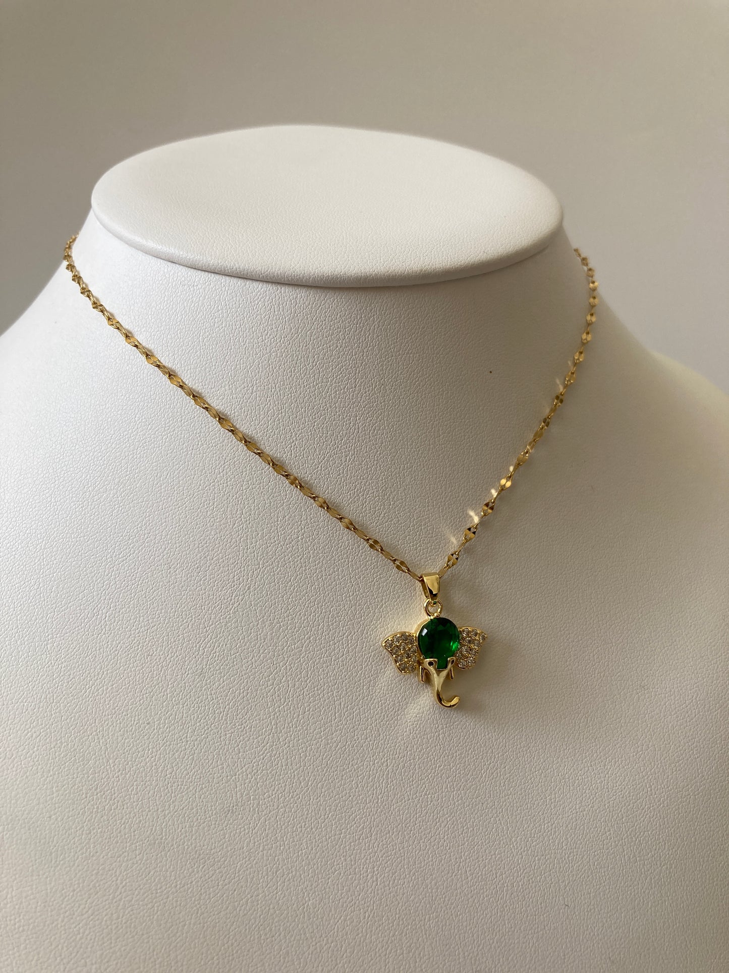 18K Gold Plated Elephant Pendant Necklace