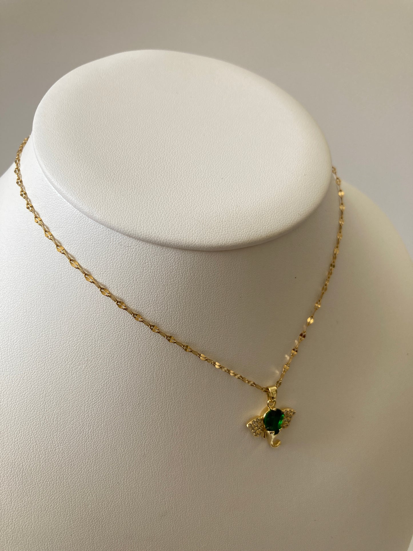 18K Gold Plated Elephant Pendant Necklace
