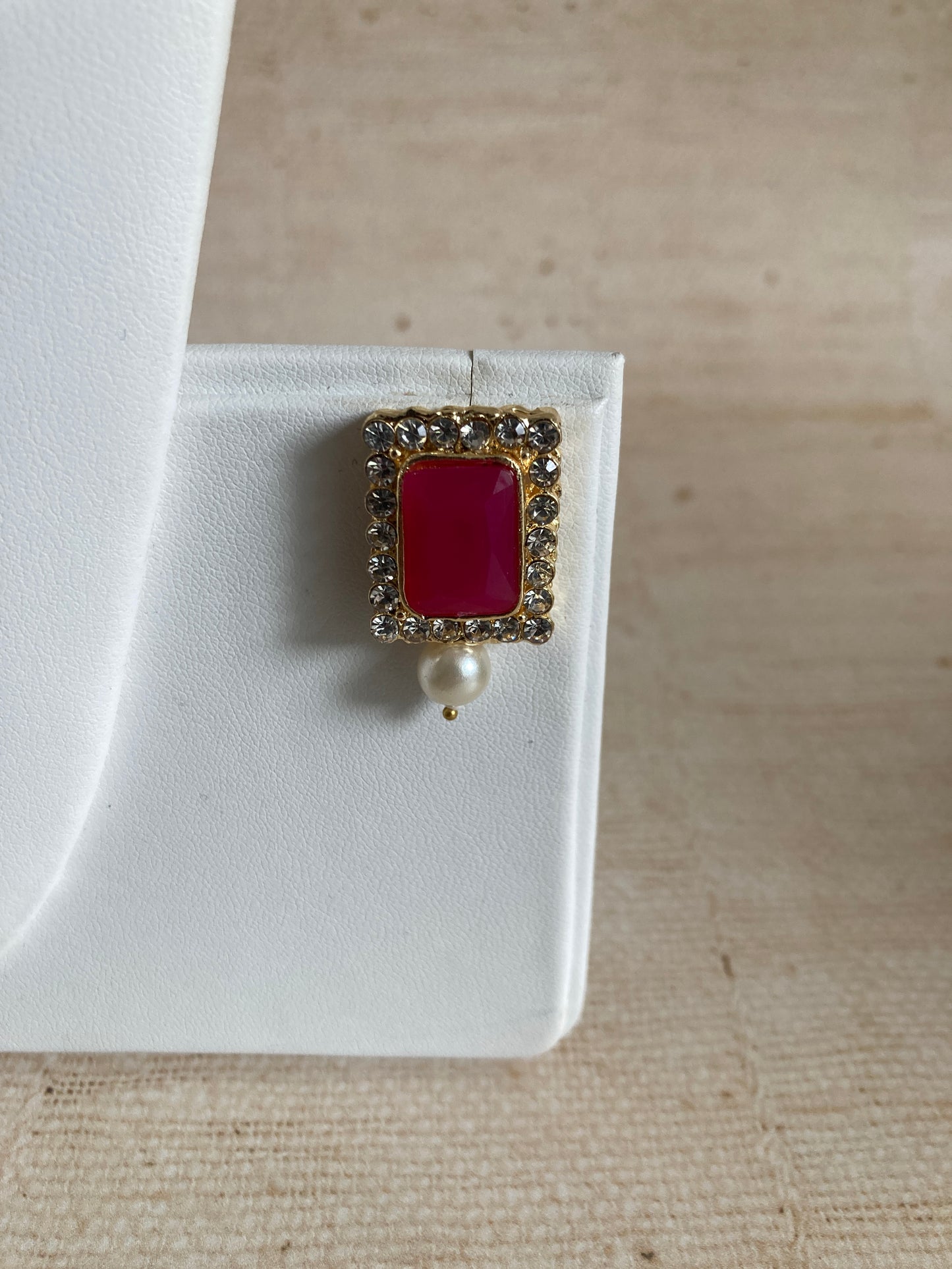 Safeena 18K Gold Plated Handcrafted Pearl Choker Set (ST793) (Pink)