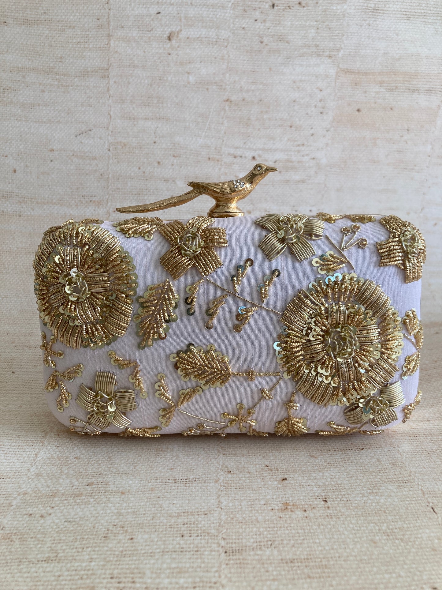 Thea Rectangular Clutch (ST1075) (Pink Bird Clasp)
