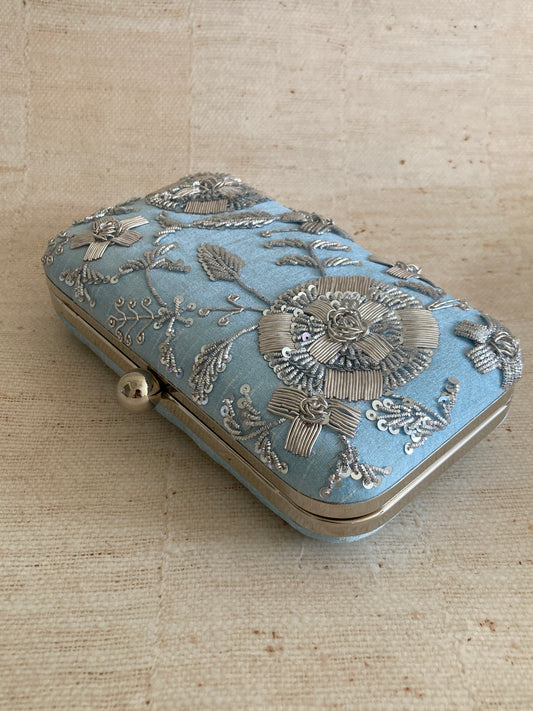 Thea Rectangular Clutch (ST1075) (Blue)