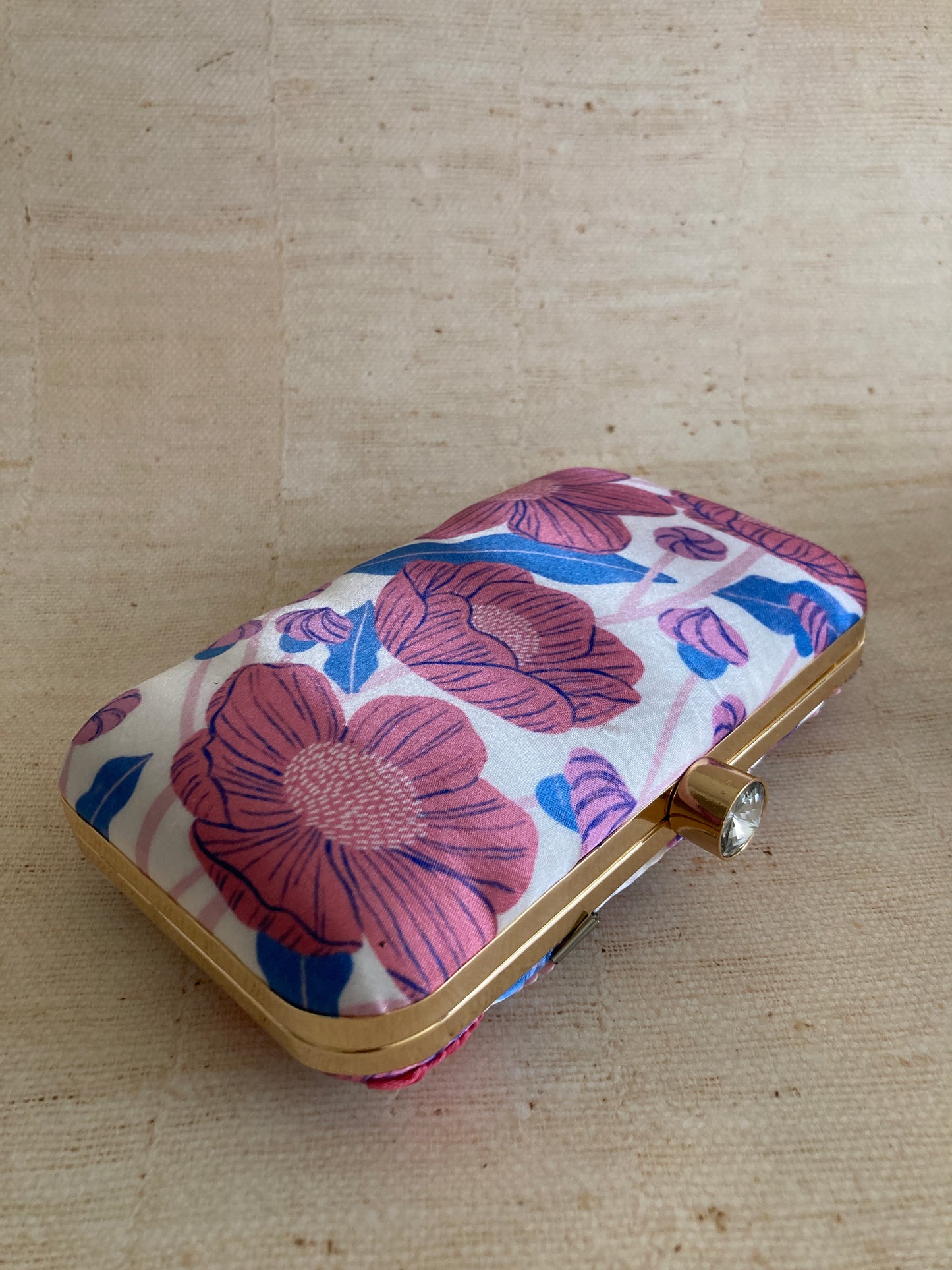Eden Floral Rectangular Clutch (ST1071) (Pink Multicoloured)