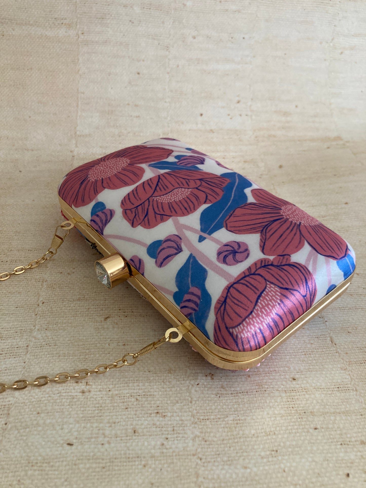 Eden Floral Rectangular Clutch (ST1071) (Pink Multicoloured)