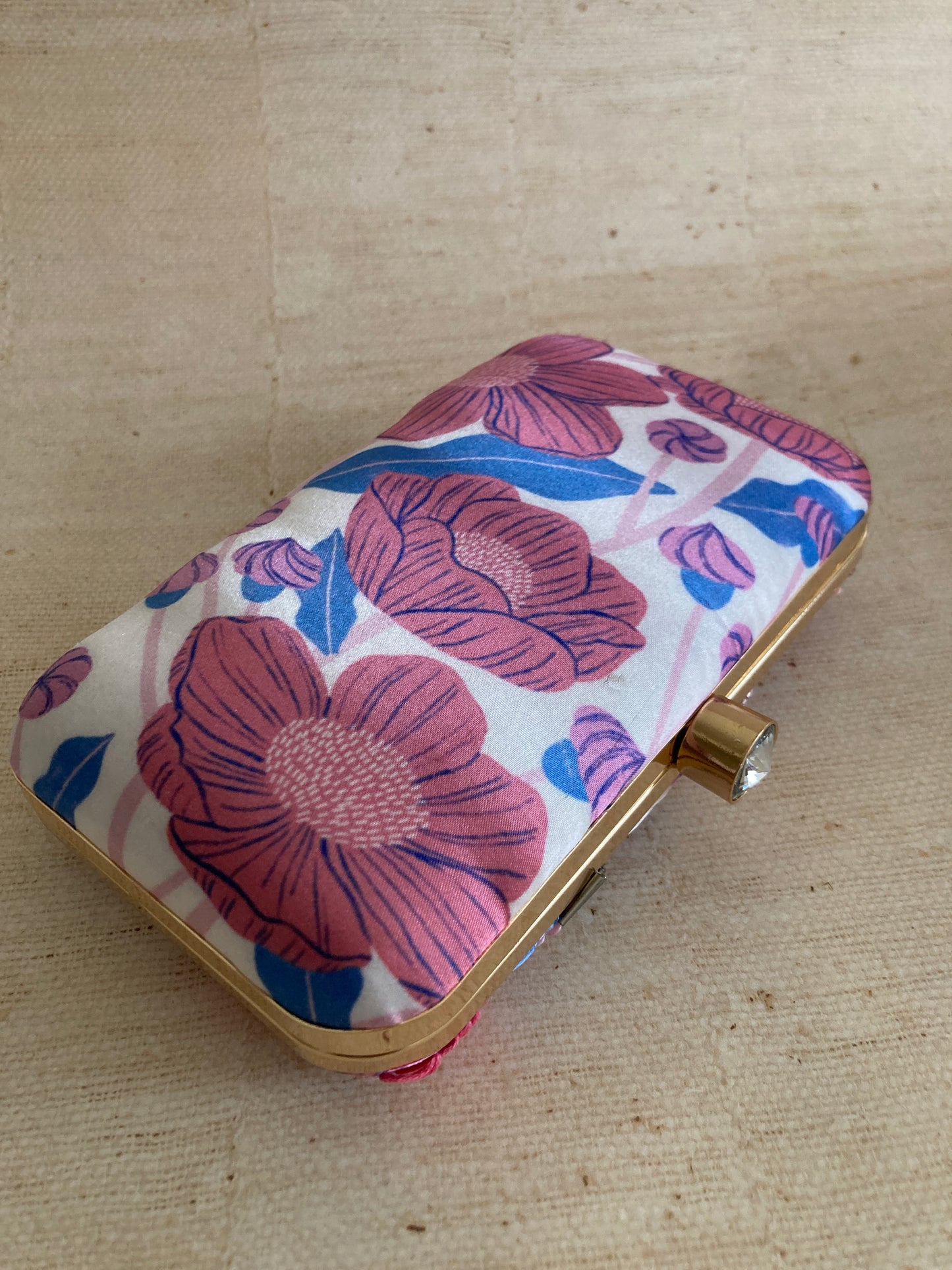 Eden Floral Rectangular Clutch (ST1071) (Pink Multicoloured)