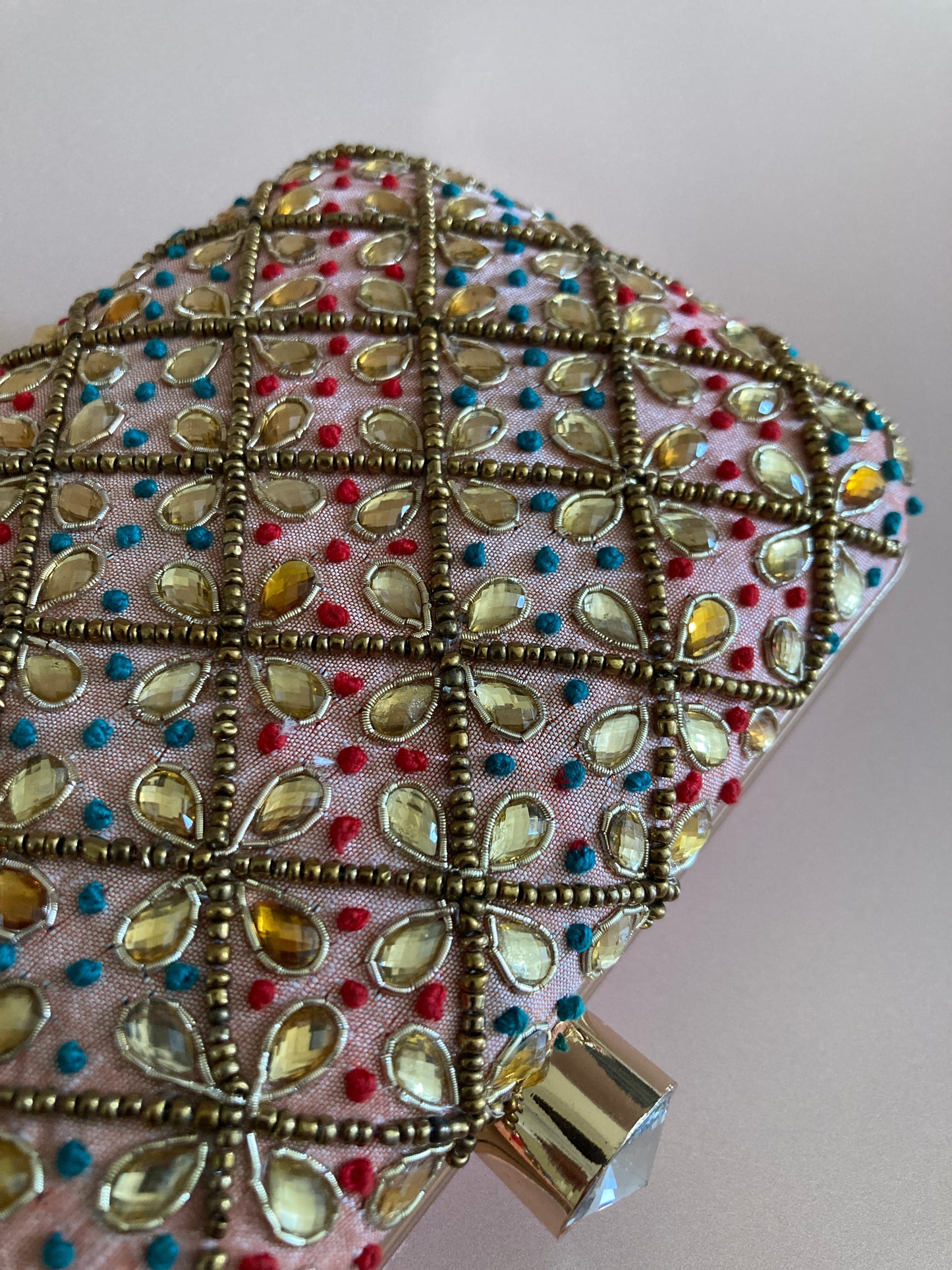 Ranaya Pink Handcrafted Sequin Clutch (ST880)