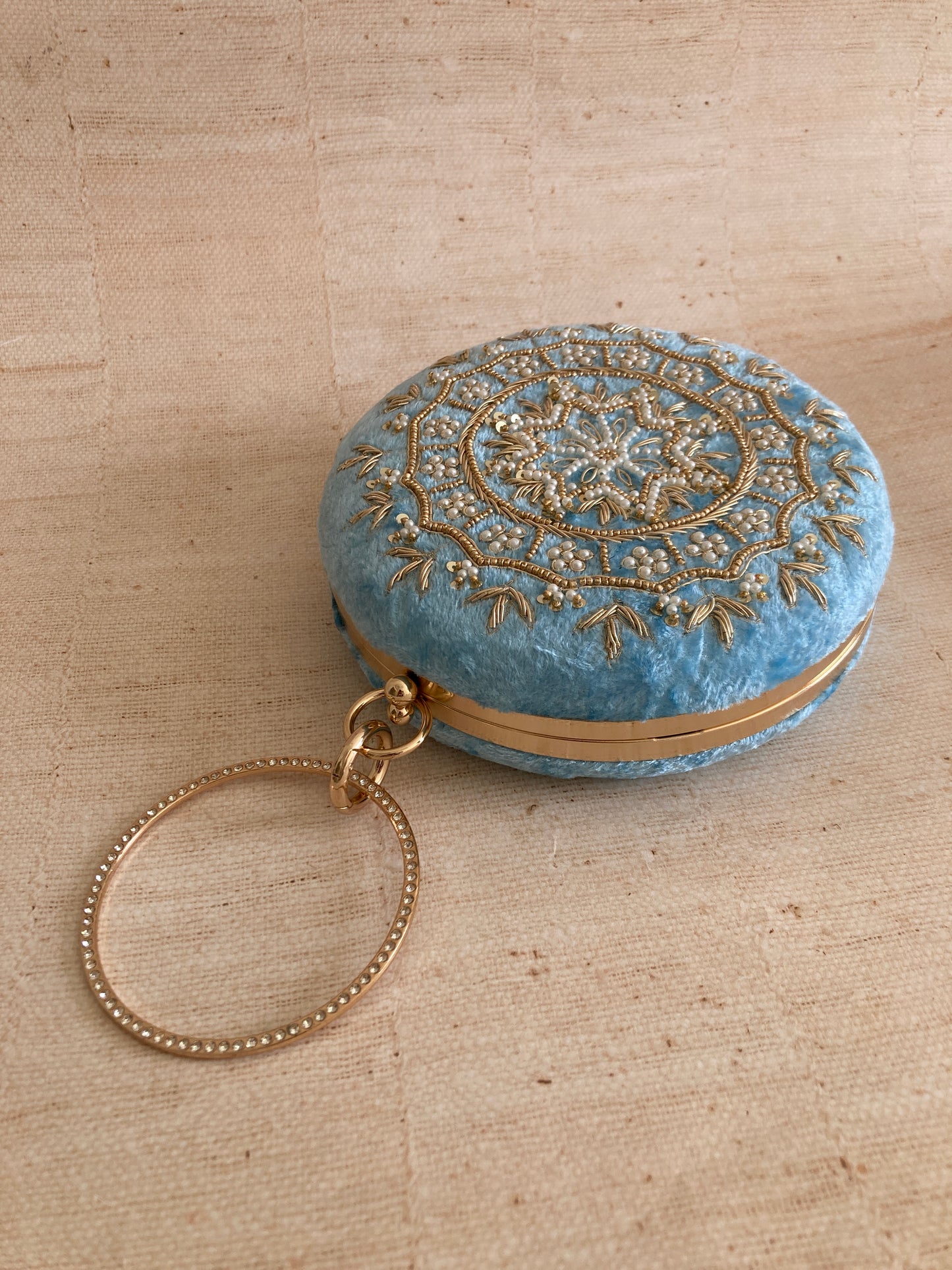 Aarza Blue Bangle Clutch (ST735)
