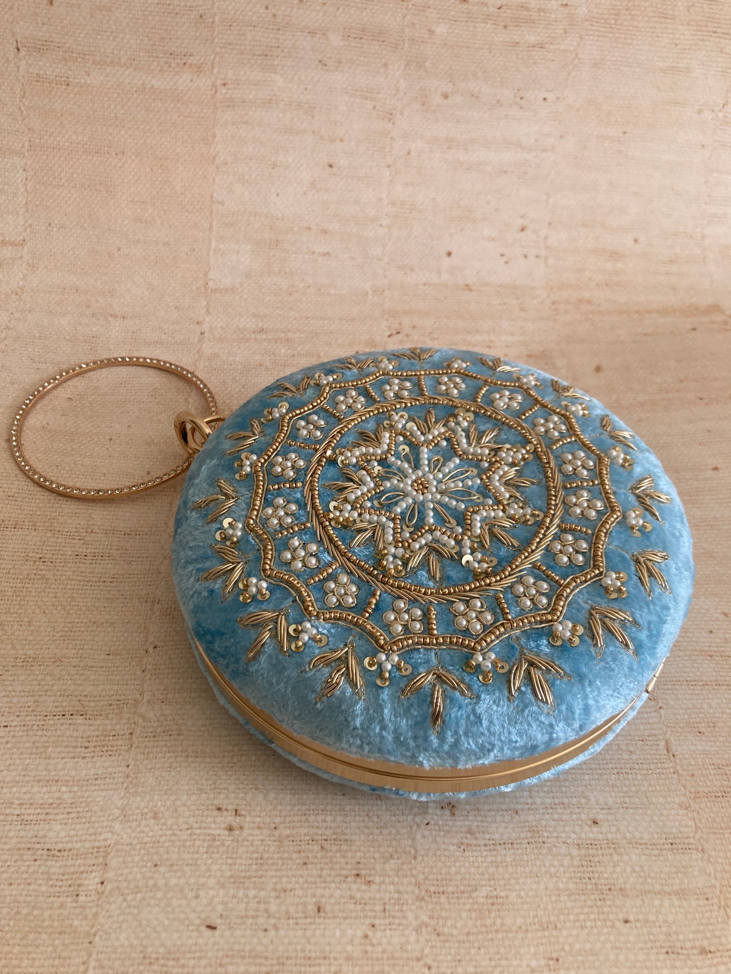 Aarza Blue Bangle Clutch (ST735)