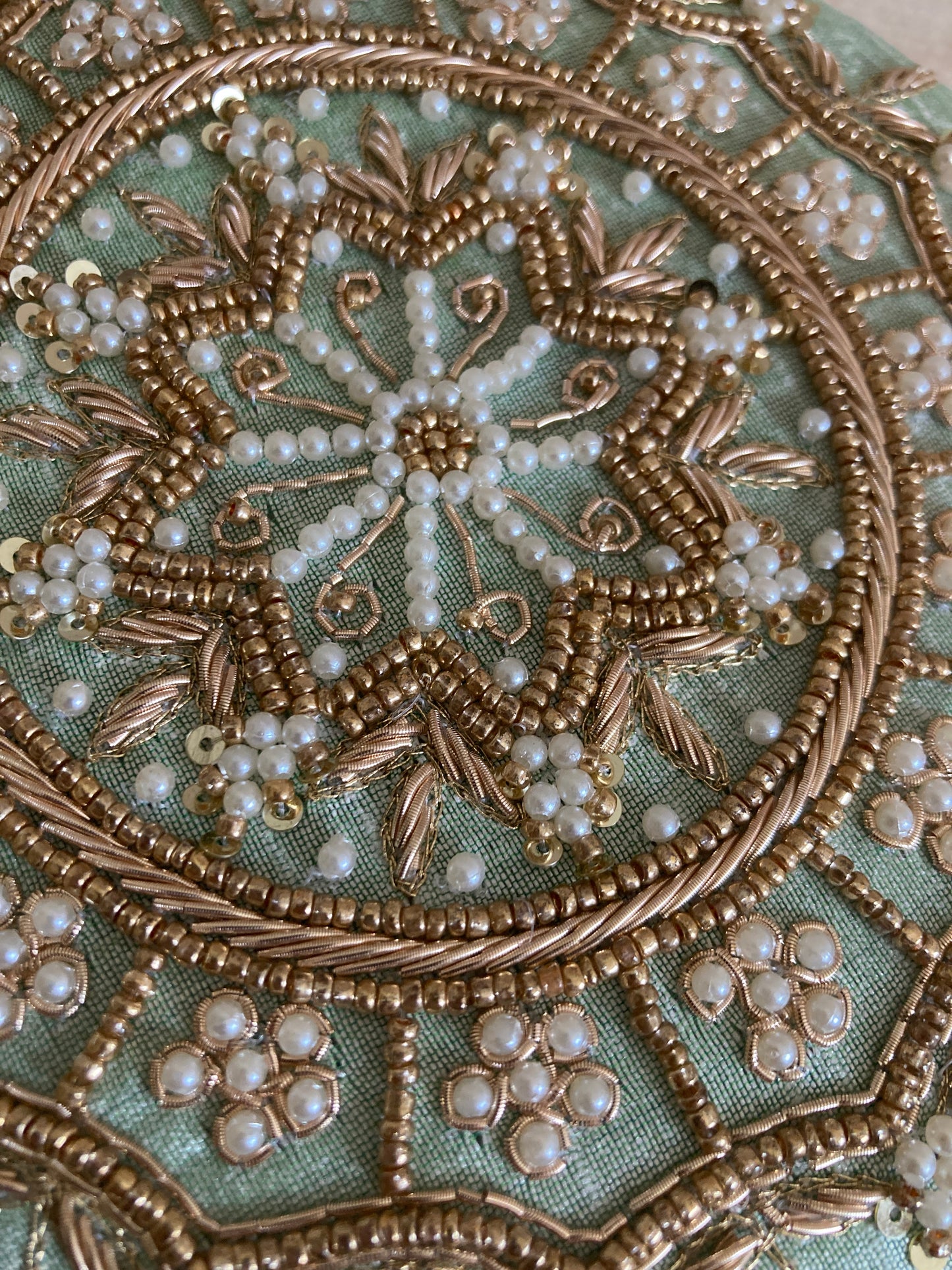 Aarza Mint Green Bangle Clutch (ST735)