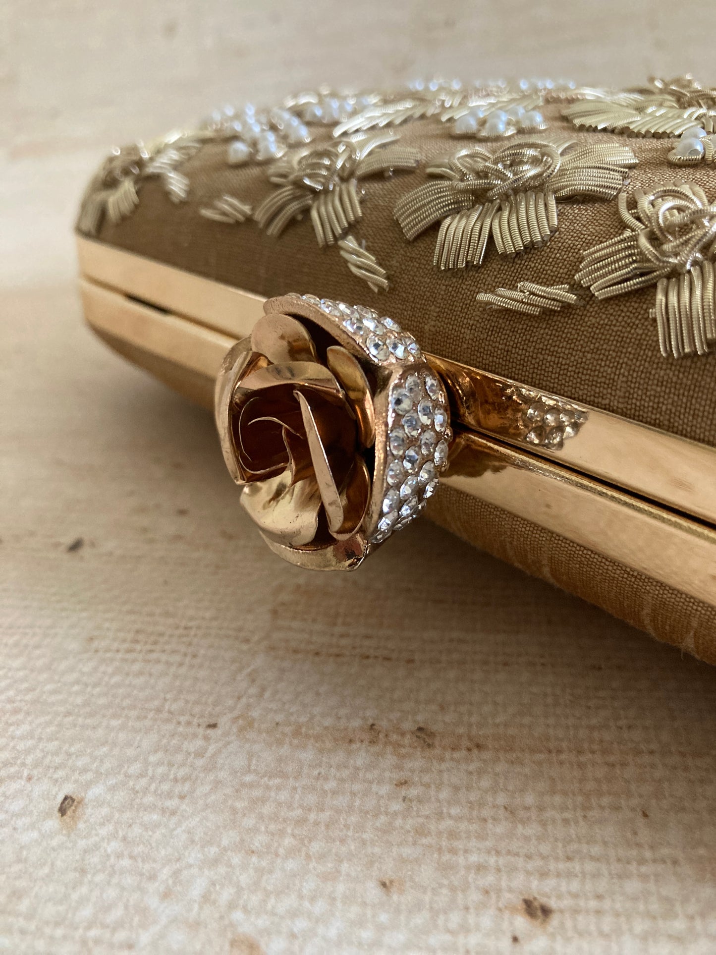 Alina (Rectangular Clutch) (Gold) (ST859)