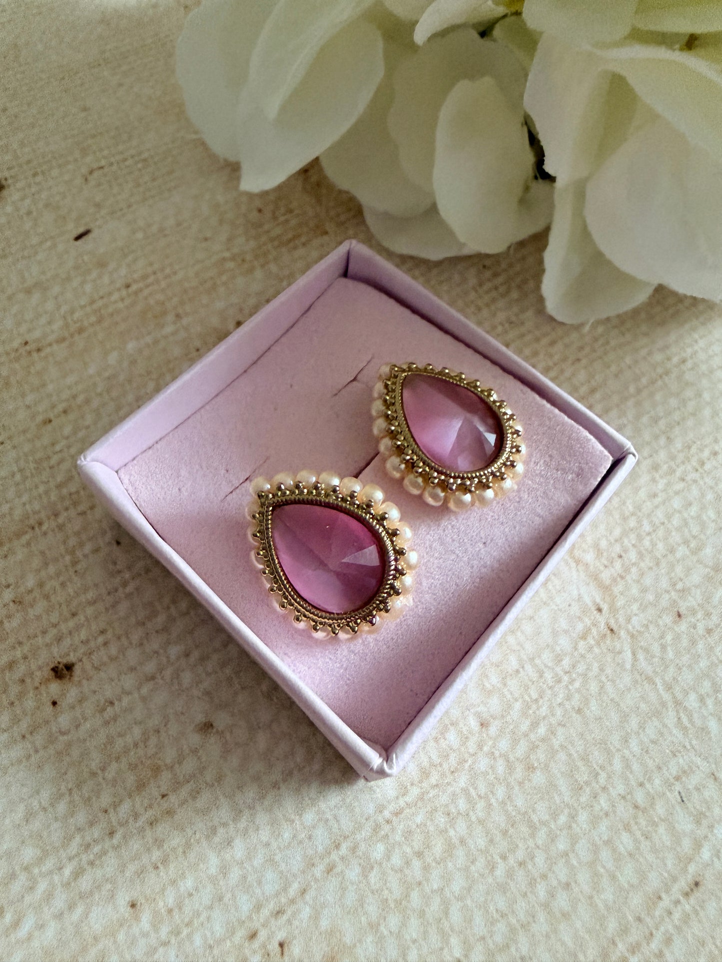 Maya Pink Gold Stud Earrings (ST1035)