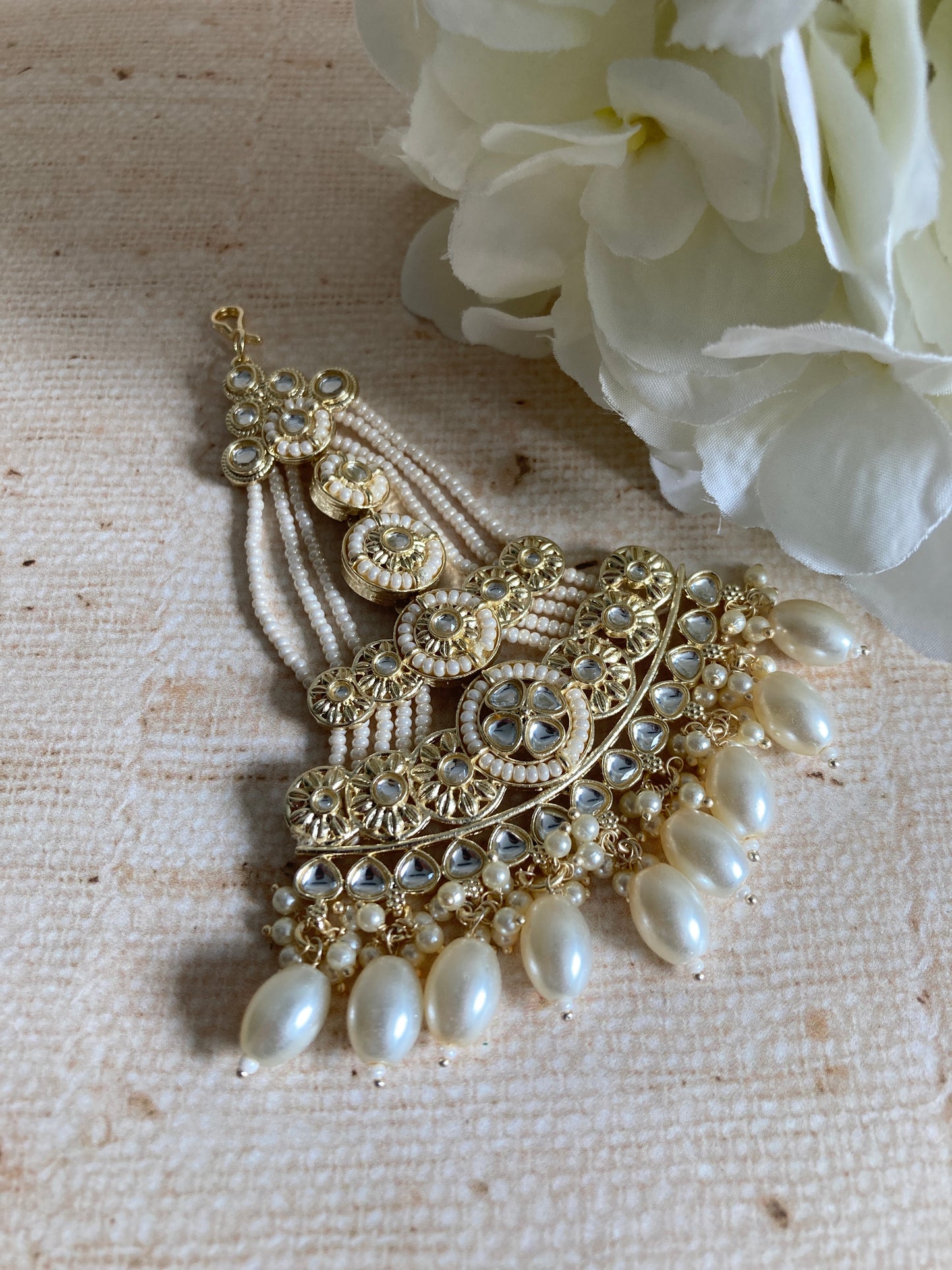 Pearl Gold Plated Pearl Passa/Jhumar (ST941)