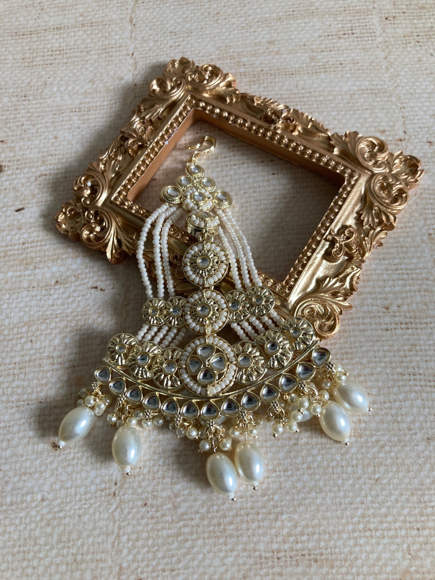Pearl Gold Plated Pearl Passa/Jhumar (ST941)