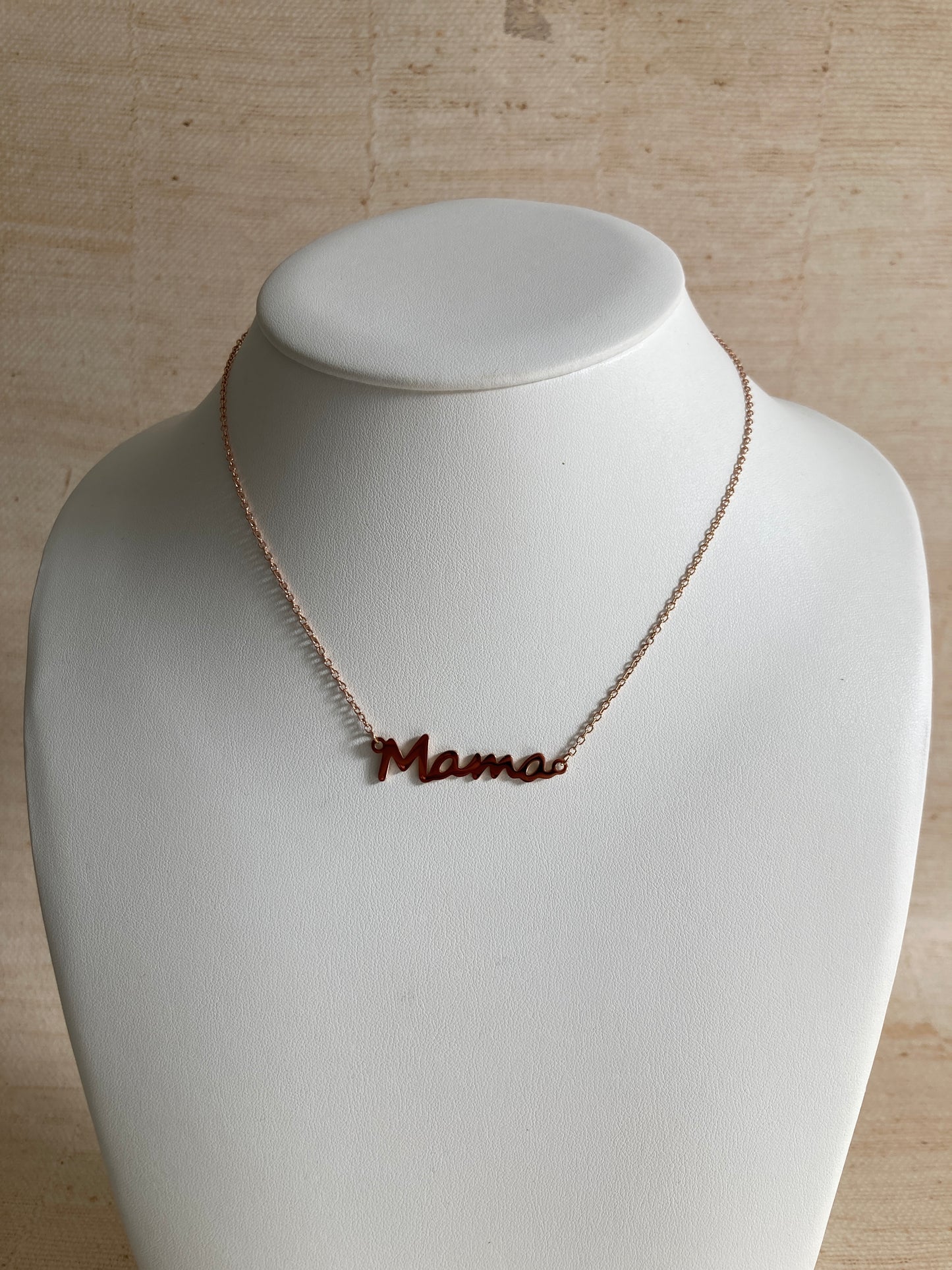 Mama Necklace (ST798) (Rose Gold)