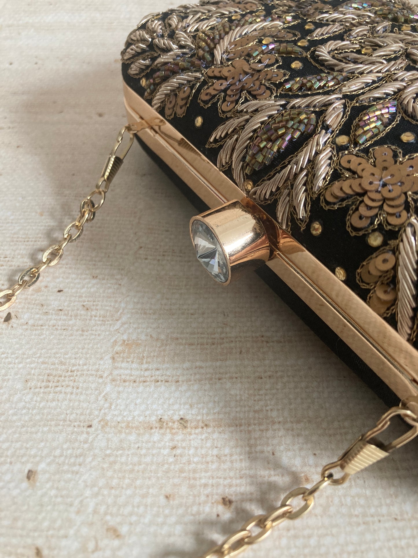 Faiza (Rectangular Clutch) (Black) (ST924)