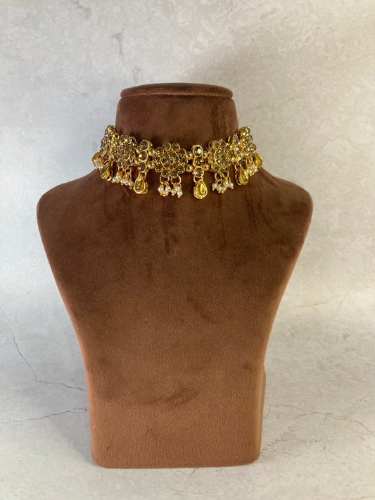 Nargis Gold Plated Choker Set (ST171)(Antique)