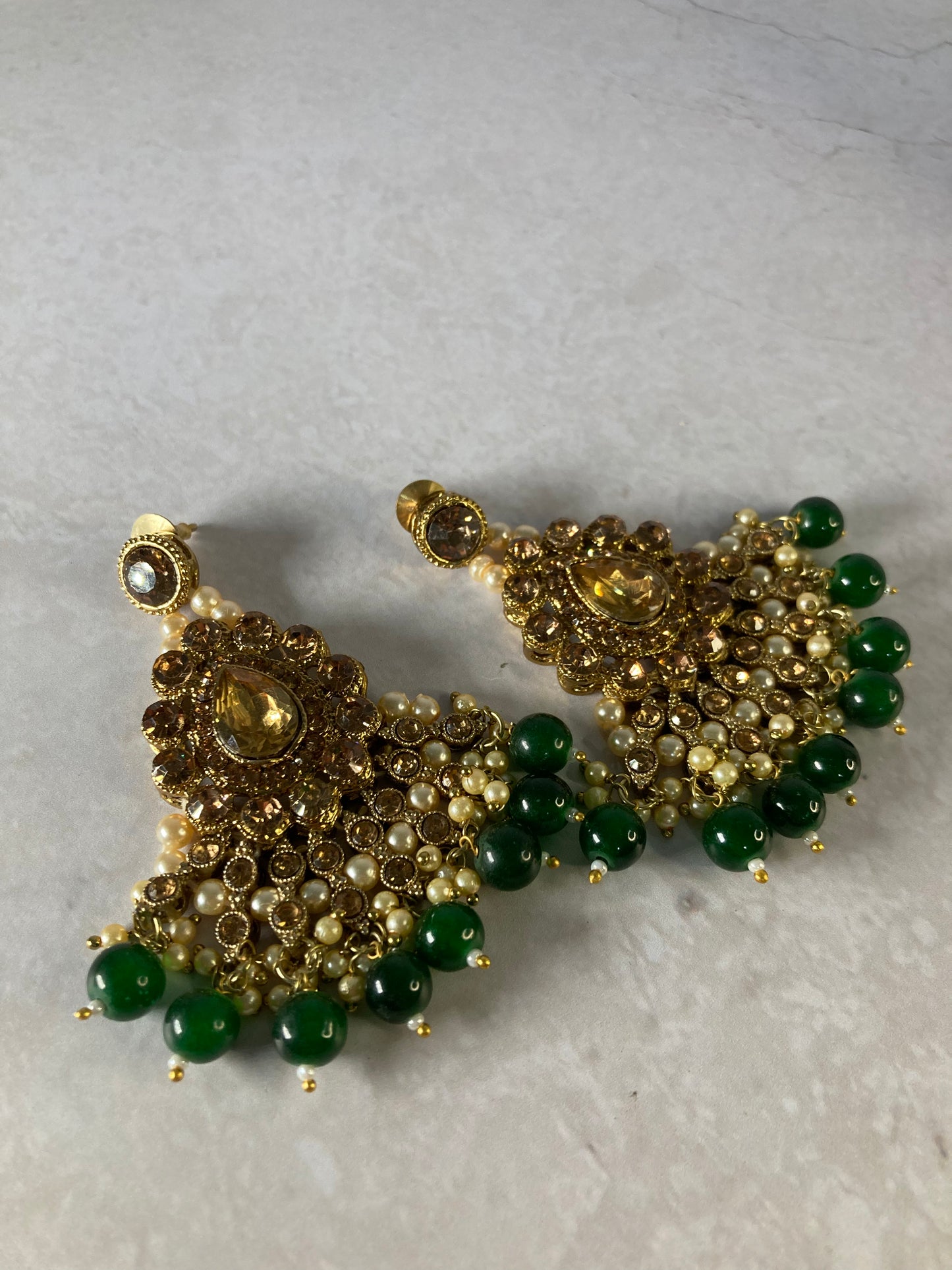 Riyasat Meenakari Kundan Pearl Set (ST128) (Emerald)