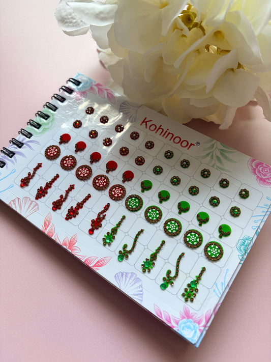 Assorted Designs Antique Stone 5 Page 250 Bindi Booklet (ST1119)