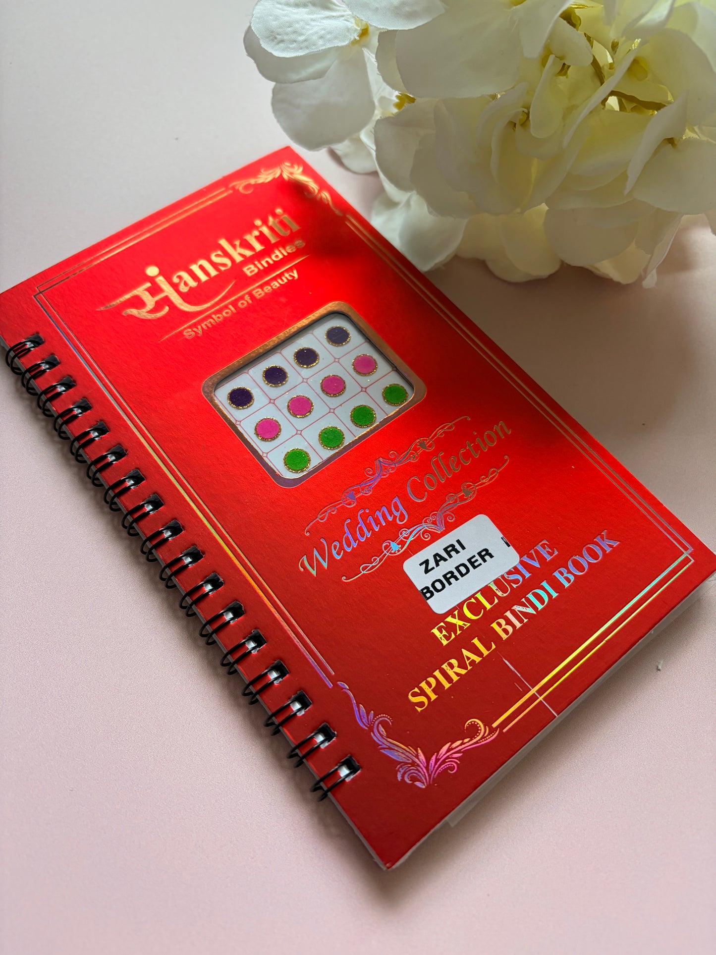Golden Zari Border Velvet 576 Bindi Booklet (ST699) (2)