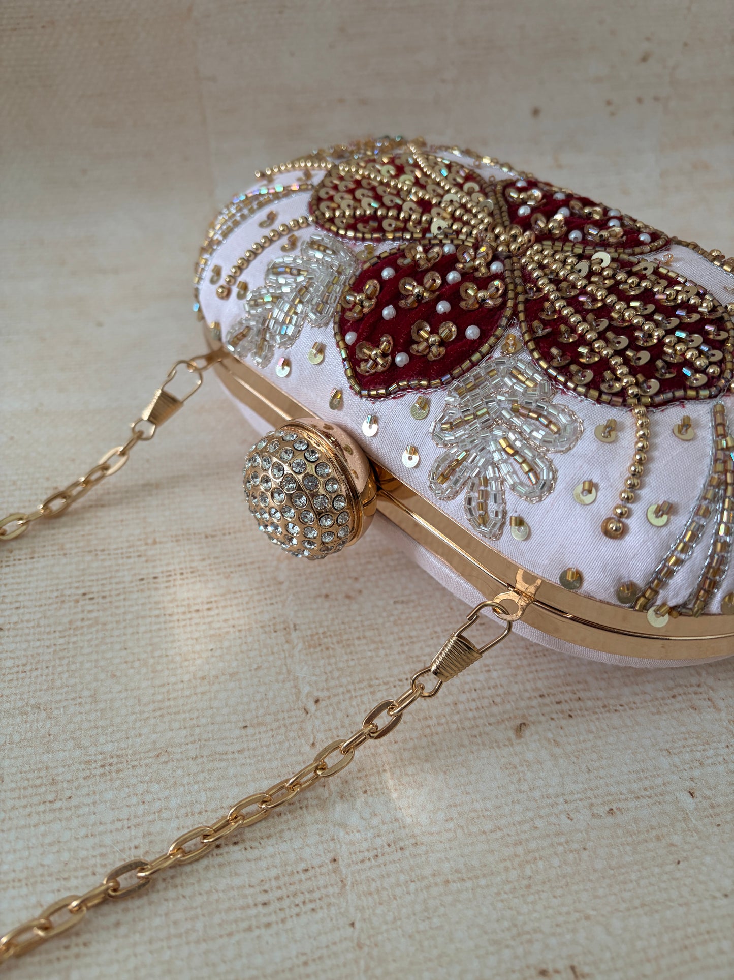 Laya Oval Clutch (ST1136) (Light Pink)