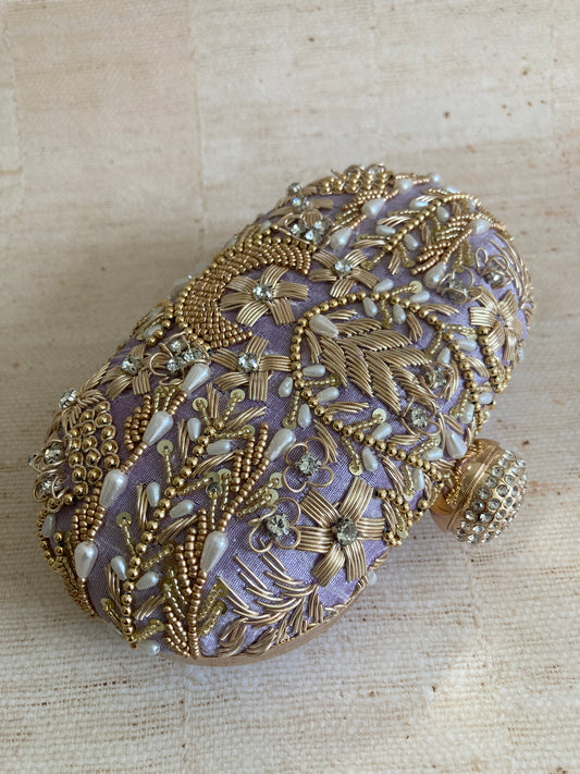 SALE Ambrose (Oval Clutch)(Lilac Purple)(ST266)