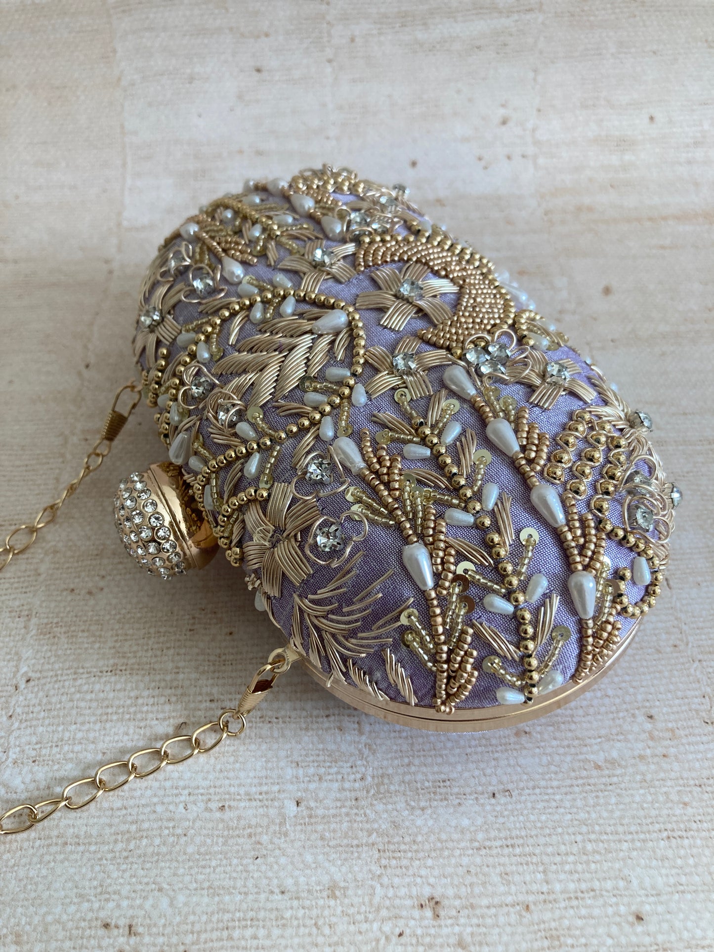 SALE Ambrose (Oval Clutch)(Lilac Purple)(ST266)