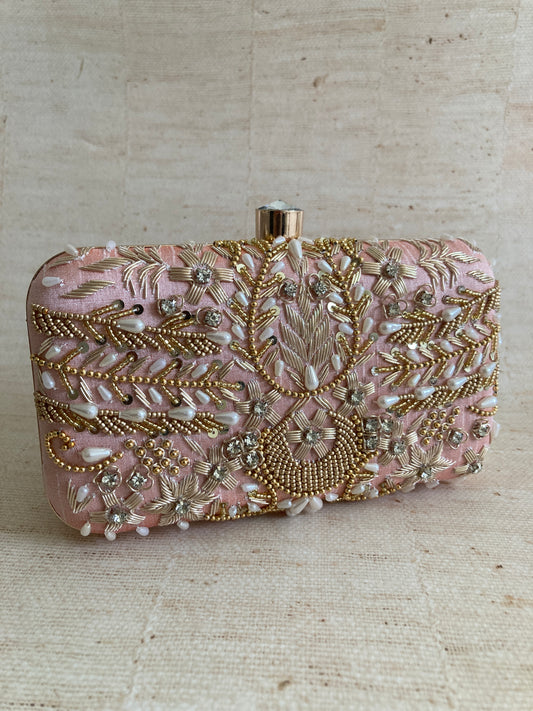 Ciaro Rectangular Pink Clutch (ST920)