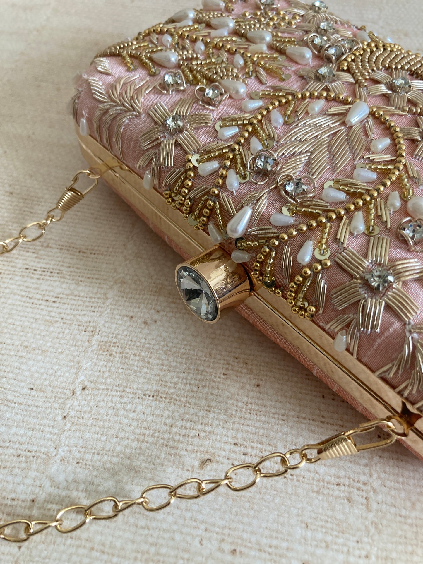 Ciaro Rectangular Pink Clutch (ST920)