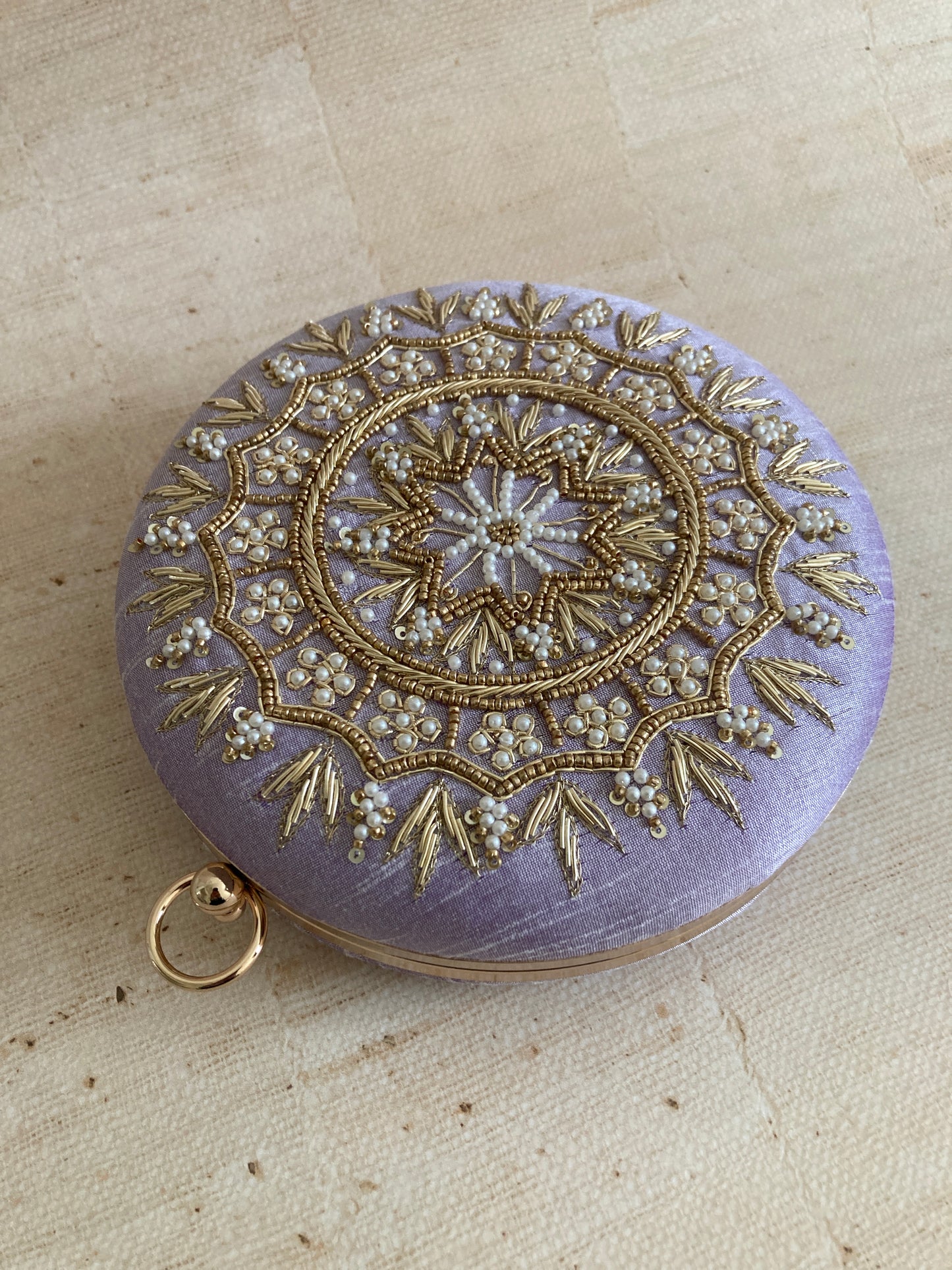 Aarza Purple Bangle Clutch (ST735)