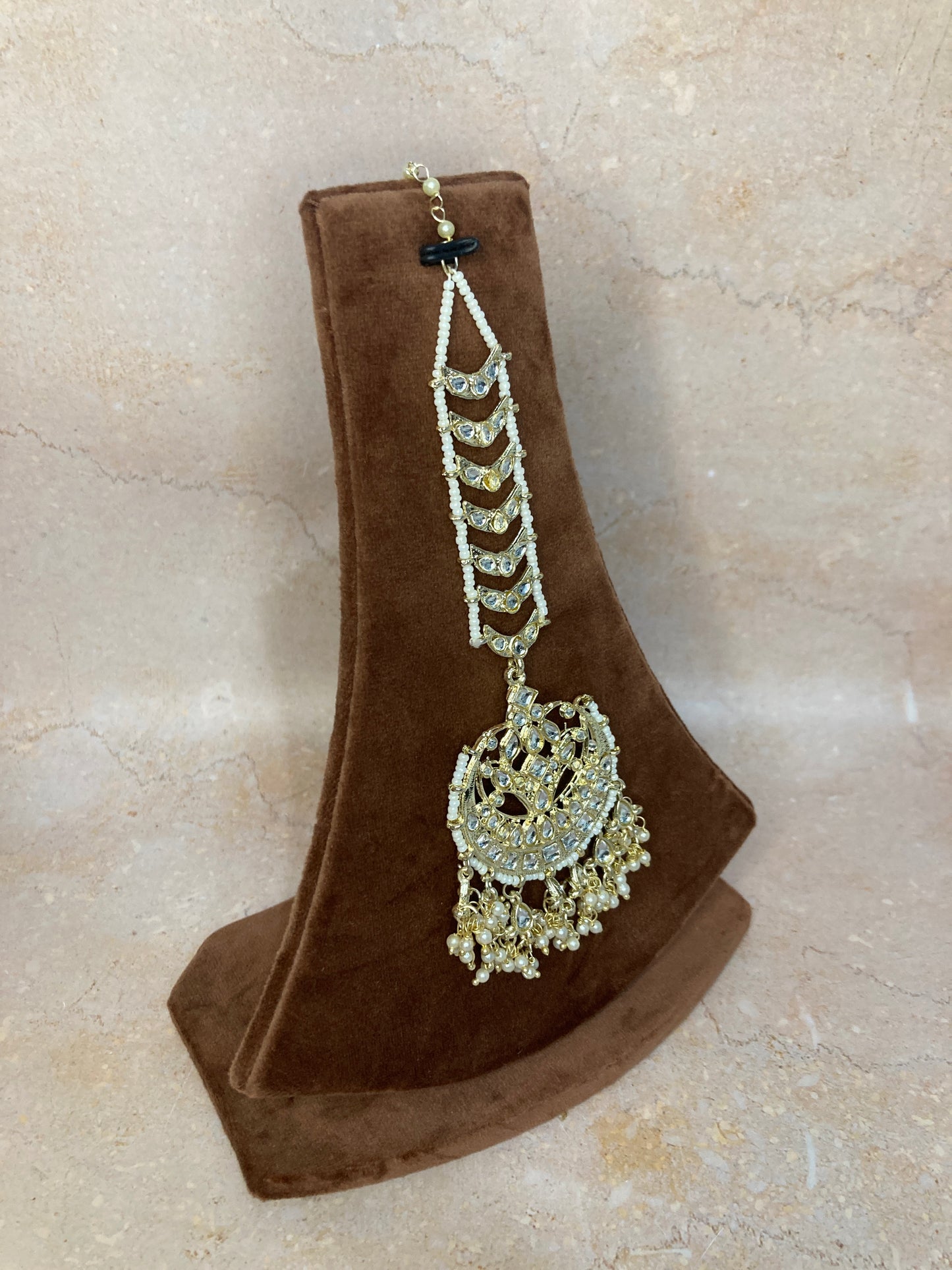 Arsh Gold Plated And Pearl Tikka (ST758)