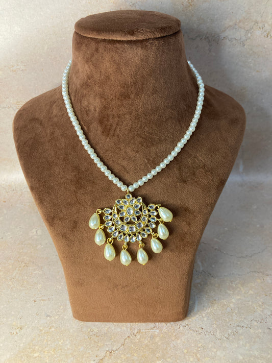 Naima 18K Gold Plated Kundan Pearl Jewellery Set (ST755)