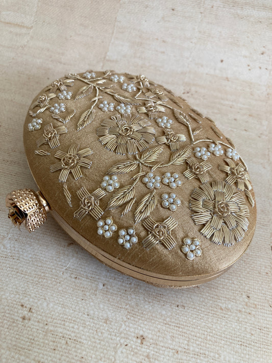Florence (Oval Clutch) (Dark Gold) (ST923)