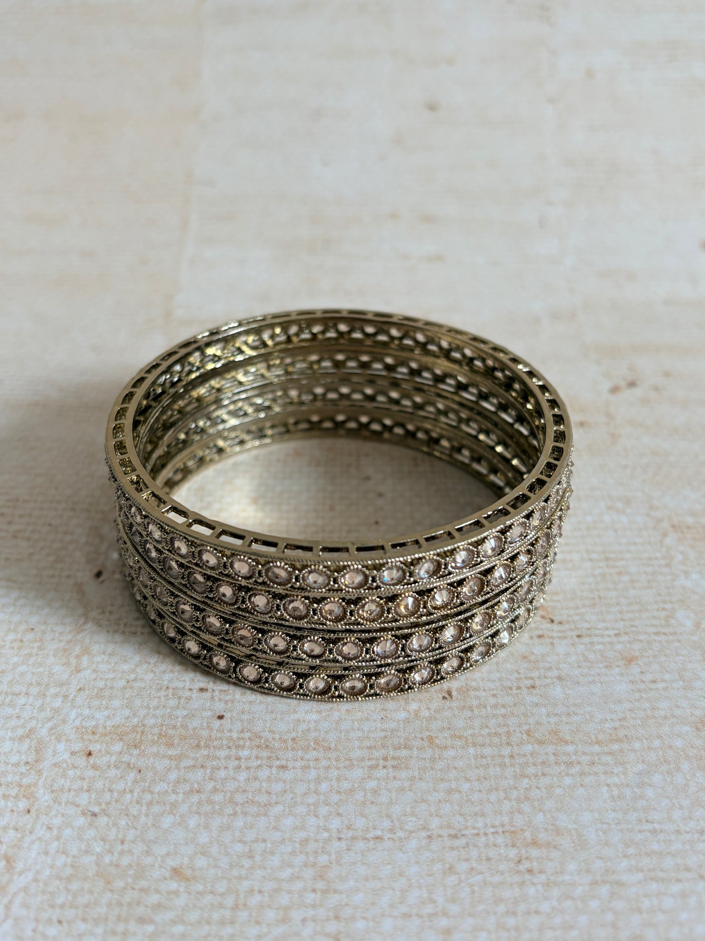 Antique Gold Kundan Bangles 2.8 (ST1182)