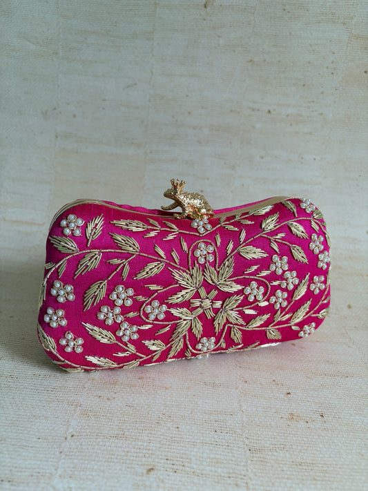 Milani (Rectangular Clutch) (Hot Pink) (ST263)